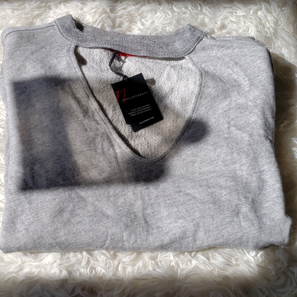 N:Philanthropy Pria Gray Sweatshirt Small Nwt - Picture 6 of 7